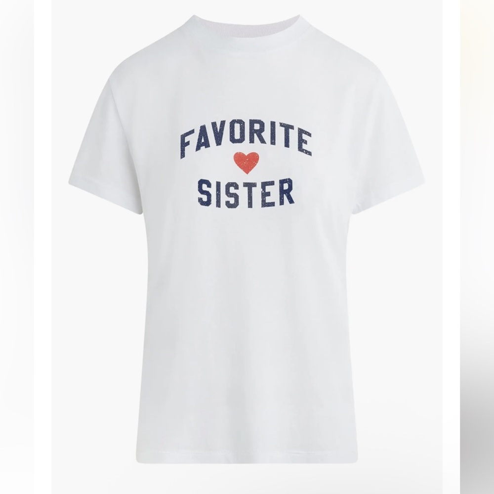 Favorite Daughter White and Red Short Sleeve Tees - Picture 3 of 11